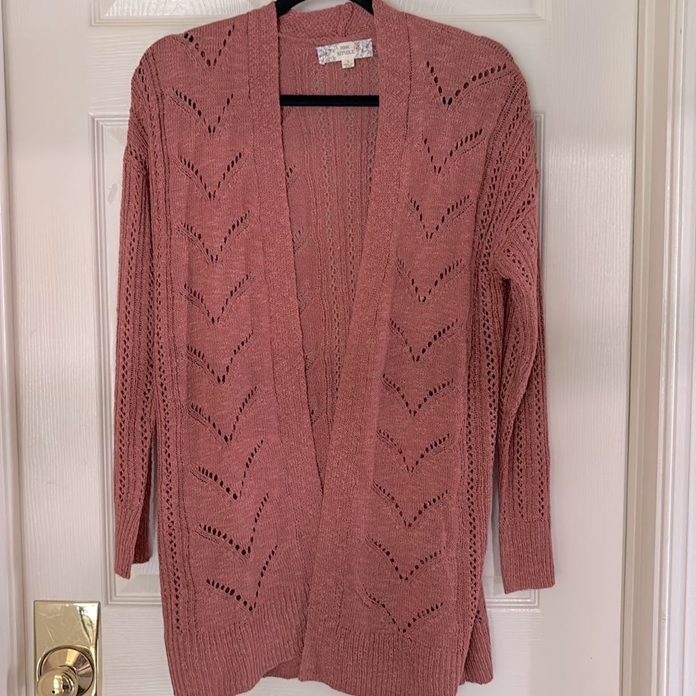 PINK REPUBLIC Crochet Cardigan